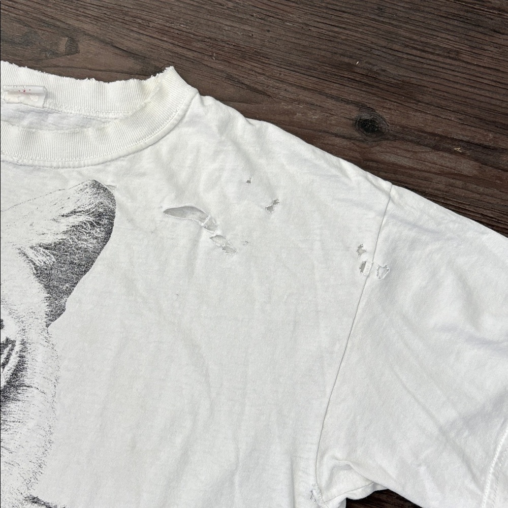 VINTAGE 1990S WHITE TIGER ANIMAL GRAPHIC SHORT SLEEVE TSHIRT MENS 2XL - Picture 3 of 11